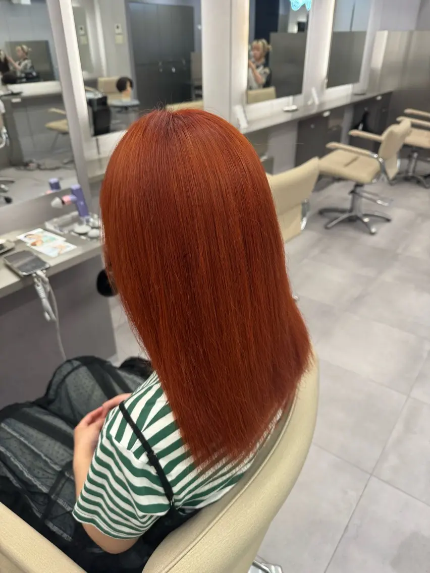 ミディアム カラー デザインカラー 似合わせカット ヘアカラー ハイトーン/名古屋 Hinakiのヘアスタイル