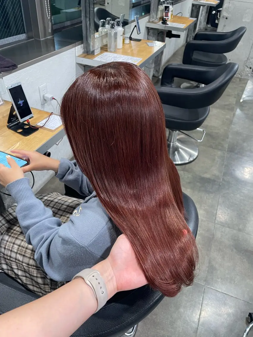 セミロング カラー カット ヘアカラー ハイトーン 横浜💞ミオのヘアスタイル
