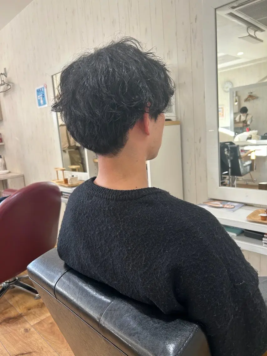 メンズパーマ 縦落ちパーマ  ツイストスパイラルパーマの写真