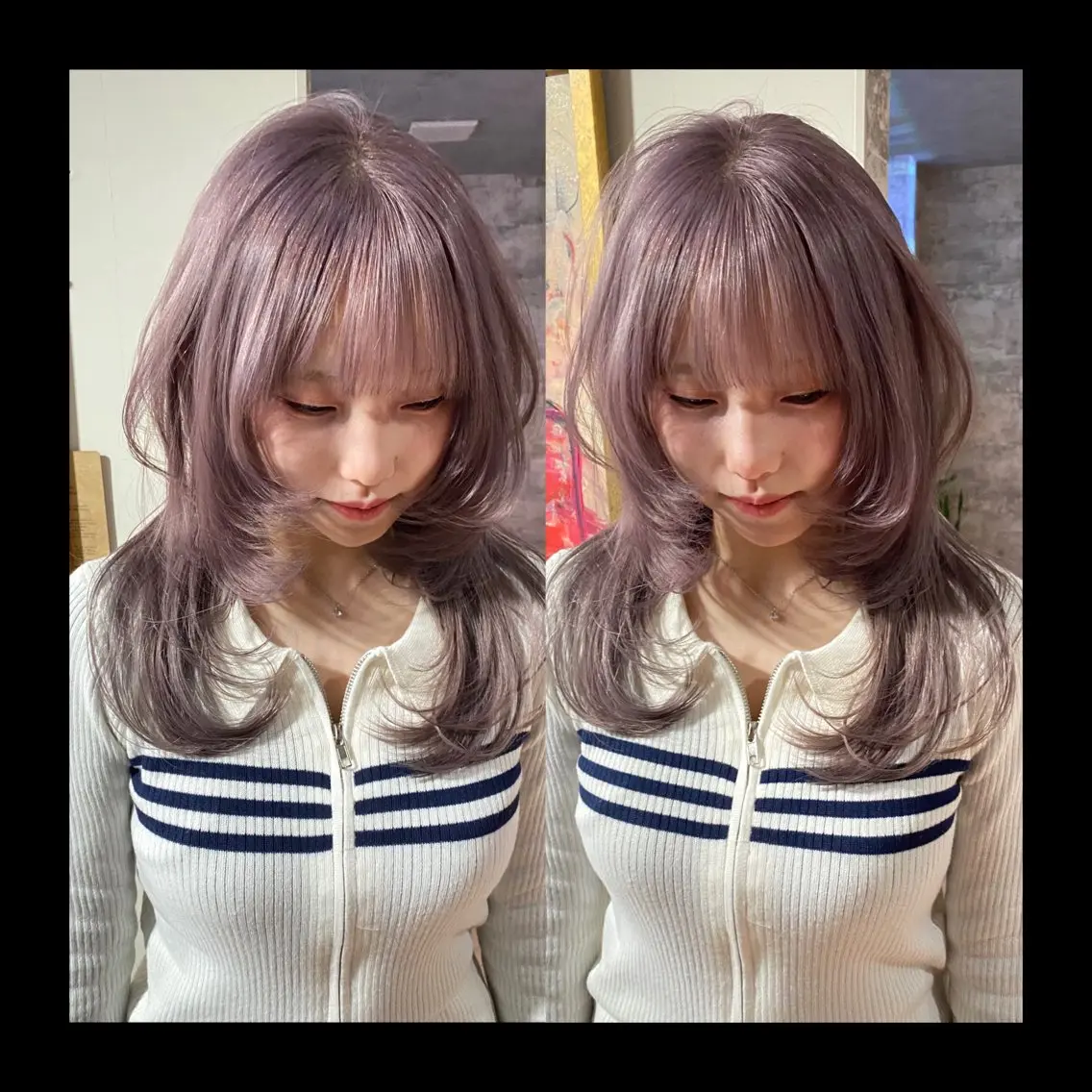 ミディアム カラー カット ヘアカラー トリートメント mai / linoah˚✧のヘアスタイル
