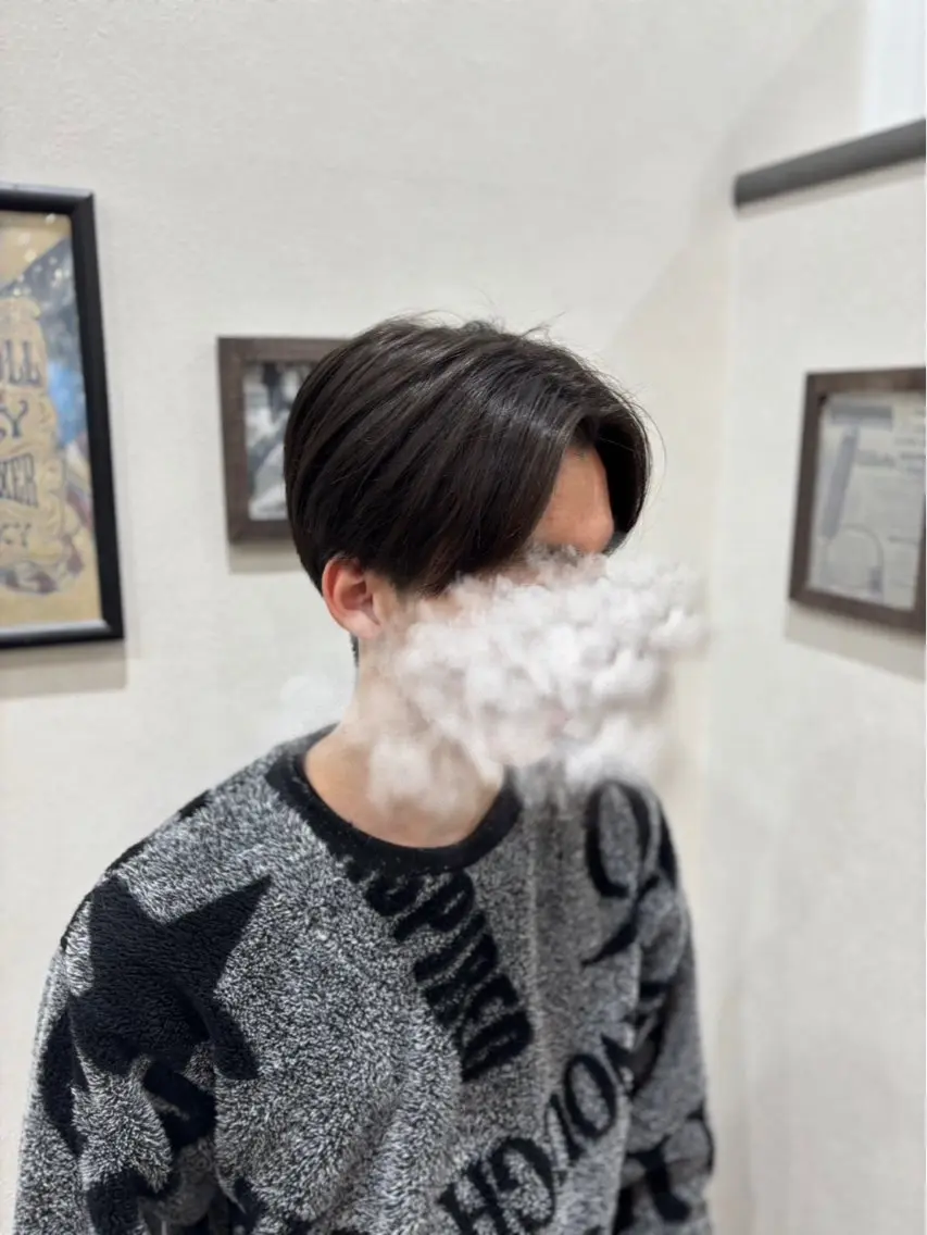 メンズ縮毛矯正ストレートの写真