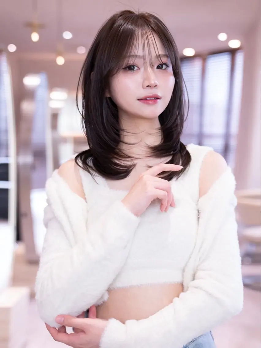 セミロング カット ヘアカラー ミディアムレイヤー/ 髪質改善/堅亘のヘアスタイル