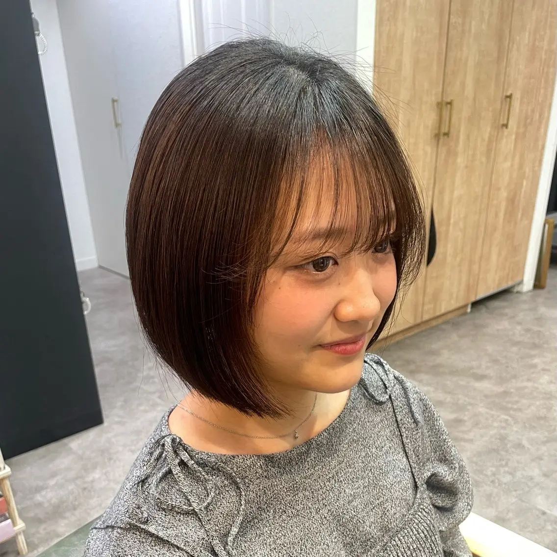 縮毛矯正 銀座：似合わせカラー オリーブ🫒アレンジのヘアスタイル
