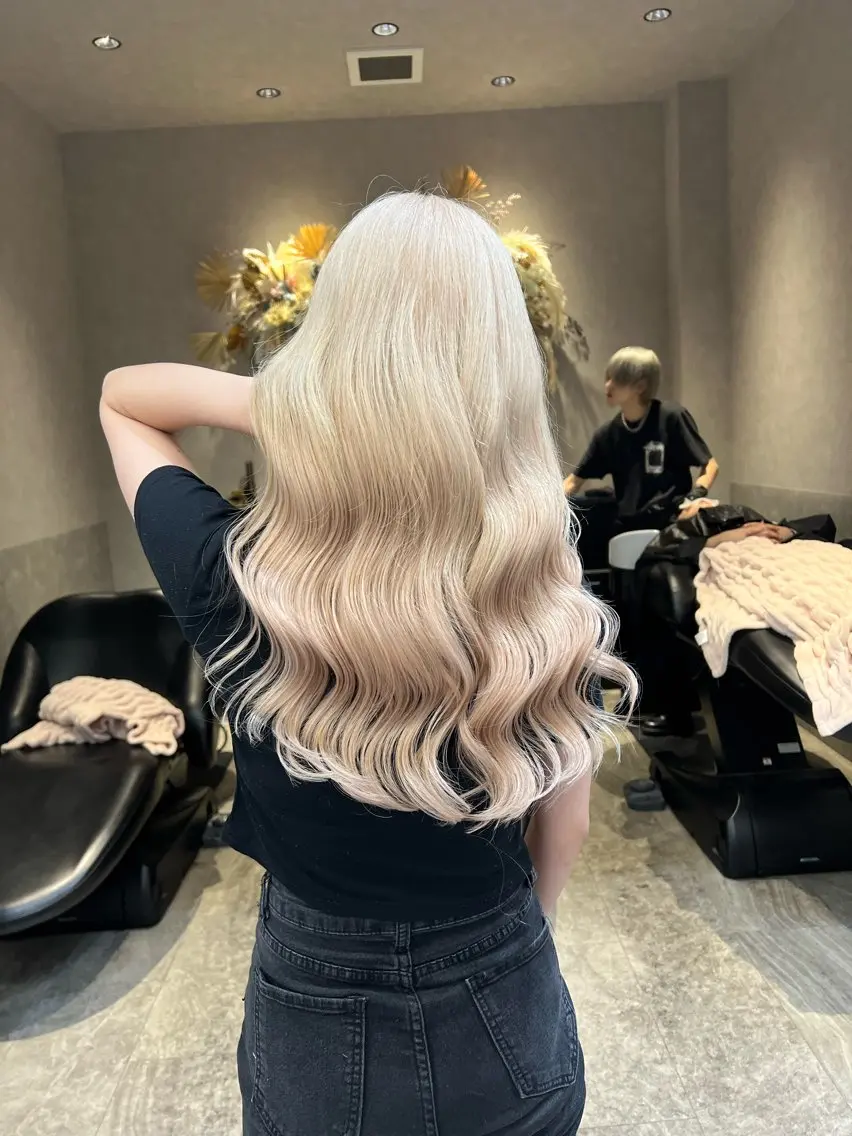 ロング カラー 透明感カラー カット ヘアカラー トリートメント 🍒楓🍒北九州1 艶カラー作る人🎨のヘアスタイル