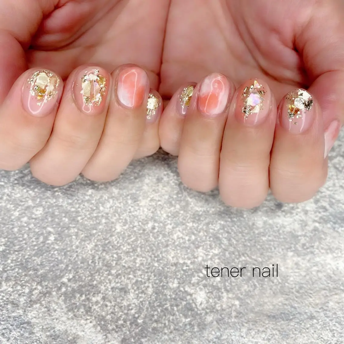 ネイル オレンジ テネルネイル tener nailのネイルデザイン