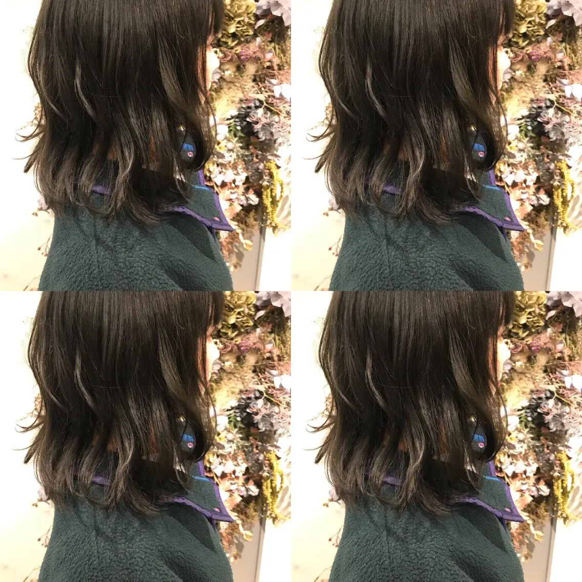 ミディアム カラー ヘアカラー 小栗 麻衣のヘアスタイル