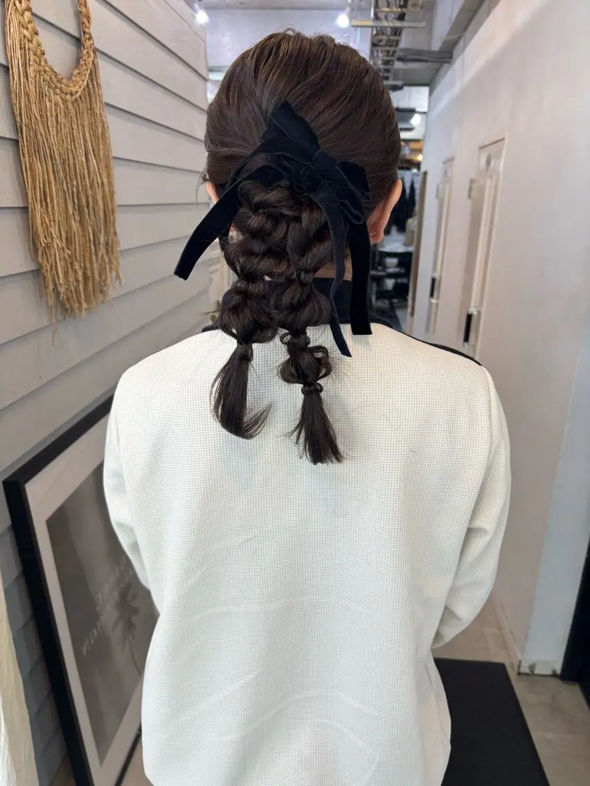 ミディアム ヘアセット GiseL博多筑紫口 杏実のヘアスタイル