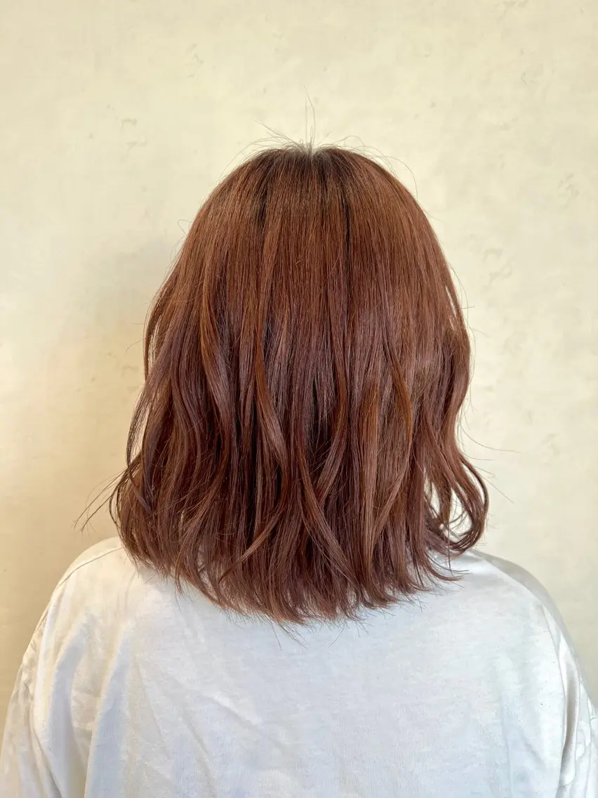 ミディアム カラー ブラウンカラー ココアブラウン 水田 芹七のヘアスタイル