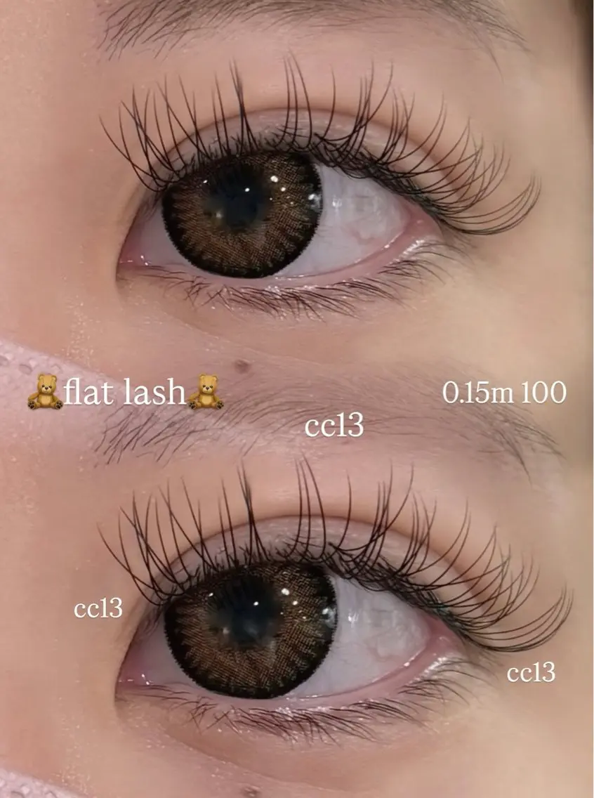 【今だけ価格✨】オフなし!フラットラッシュ100本2000円🍀 LEDグルー変更+500円の写真