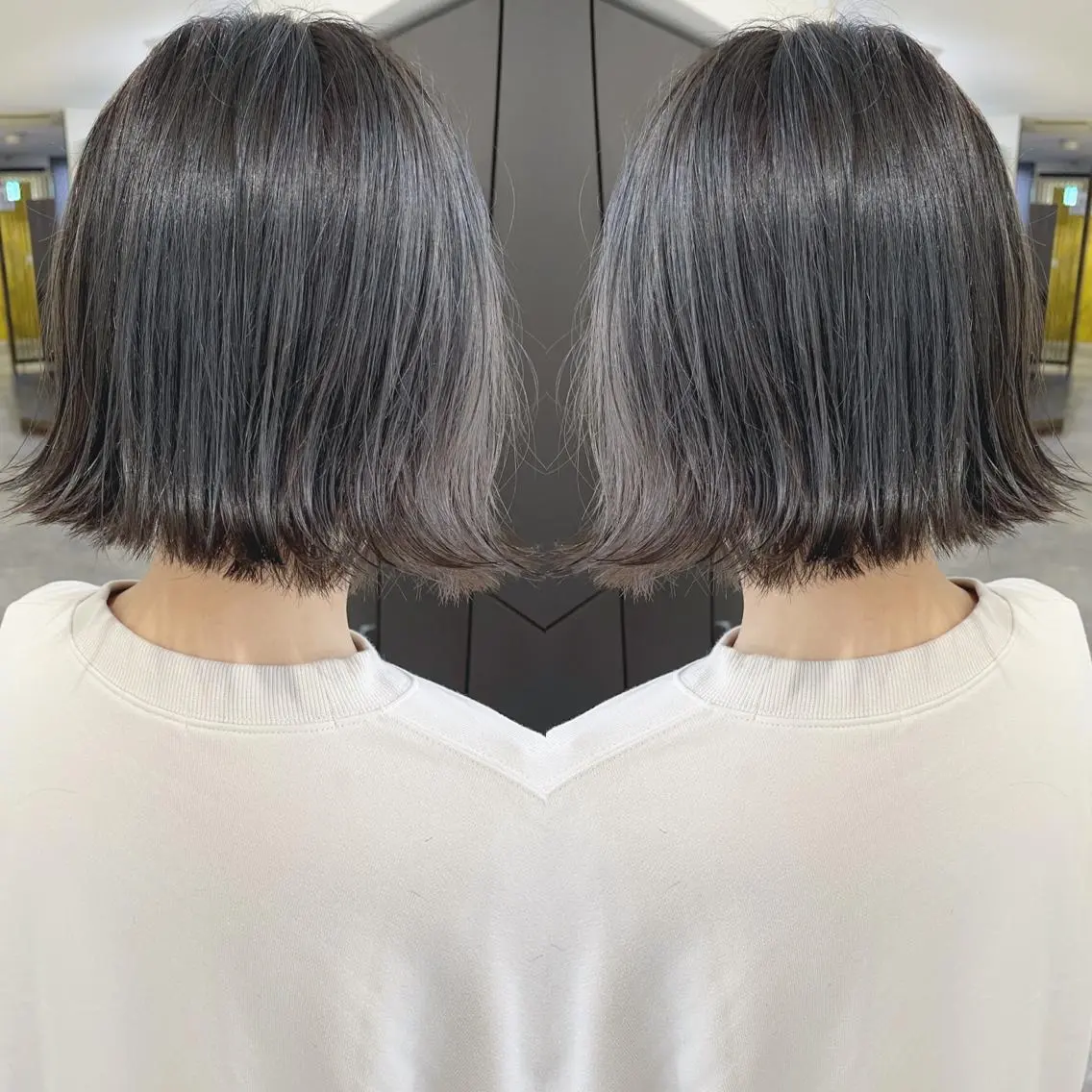 ショート ショートボブ ボブ ショートヘア 外ハネヘア カット ヘアカラー トリートメント H (エイチ) 烏丸御池店のヘアスタイル