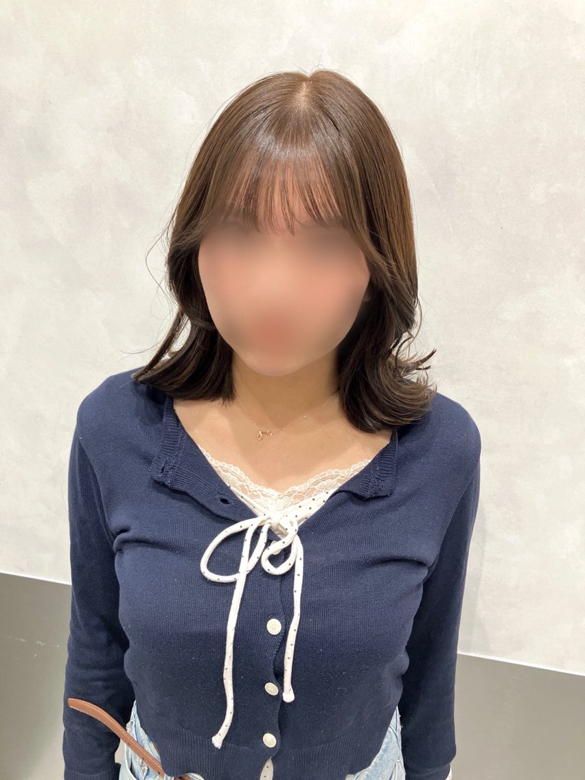 ミディアム カット ヘアカラー トリートメント 💖ブリーチなし透明 感💖ASAHIのヘアスタイル
