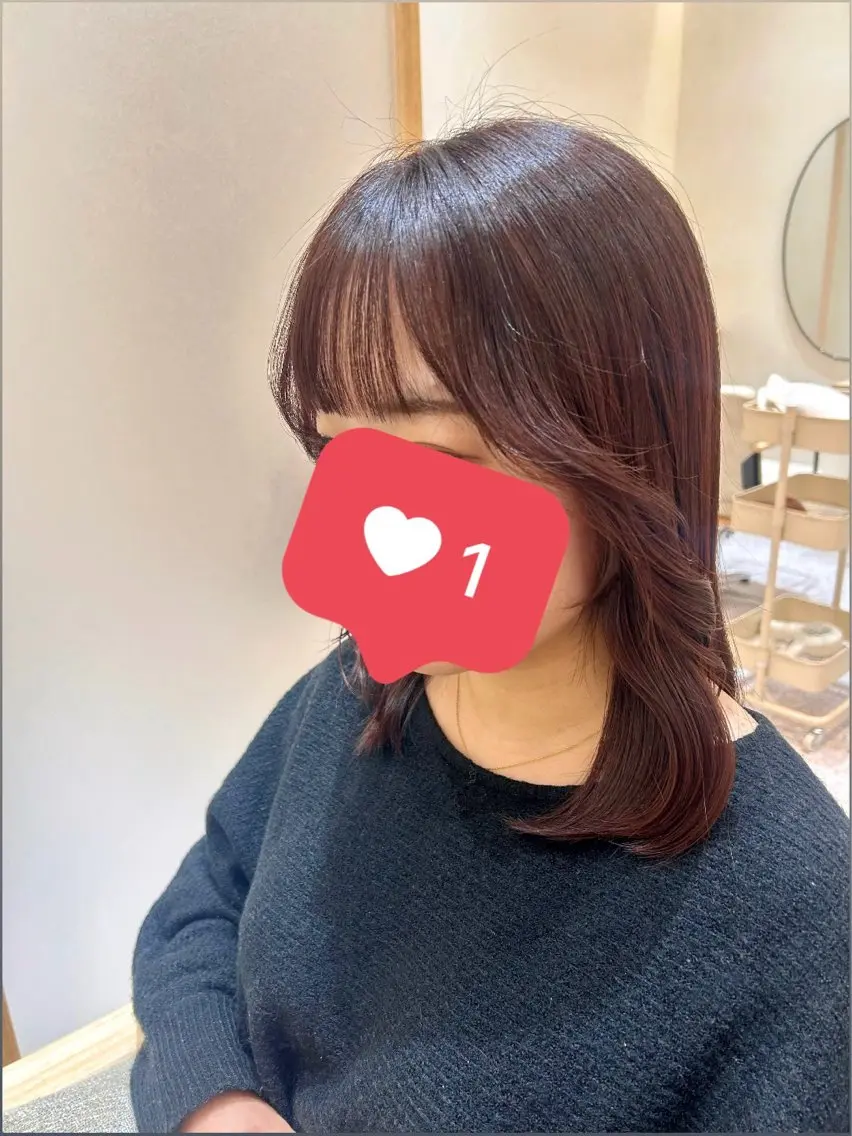 ミディアム Yamamoto 半個室美容室zinaのヘアスタイル