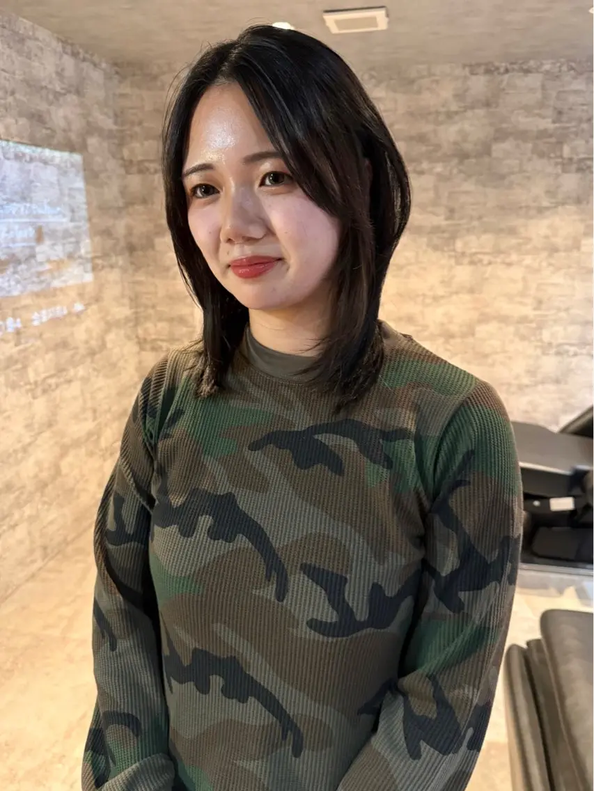 ミディアム パーマ カット 縮毛矯正 トリートメント mai / linoah˚✧のヘアスタイル