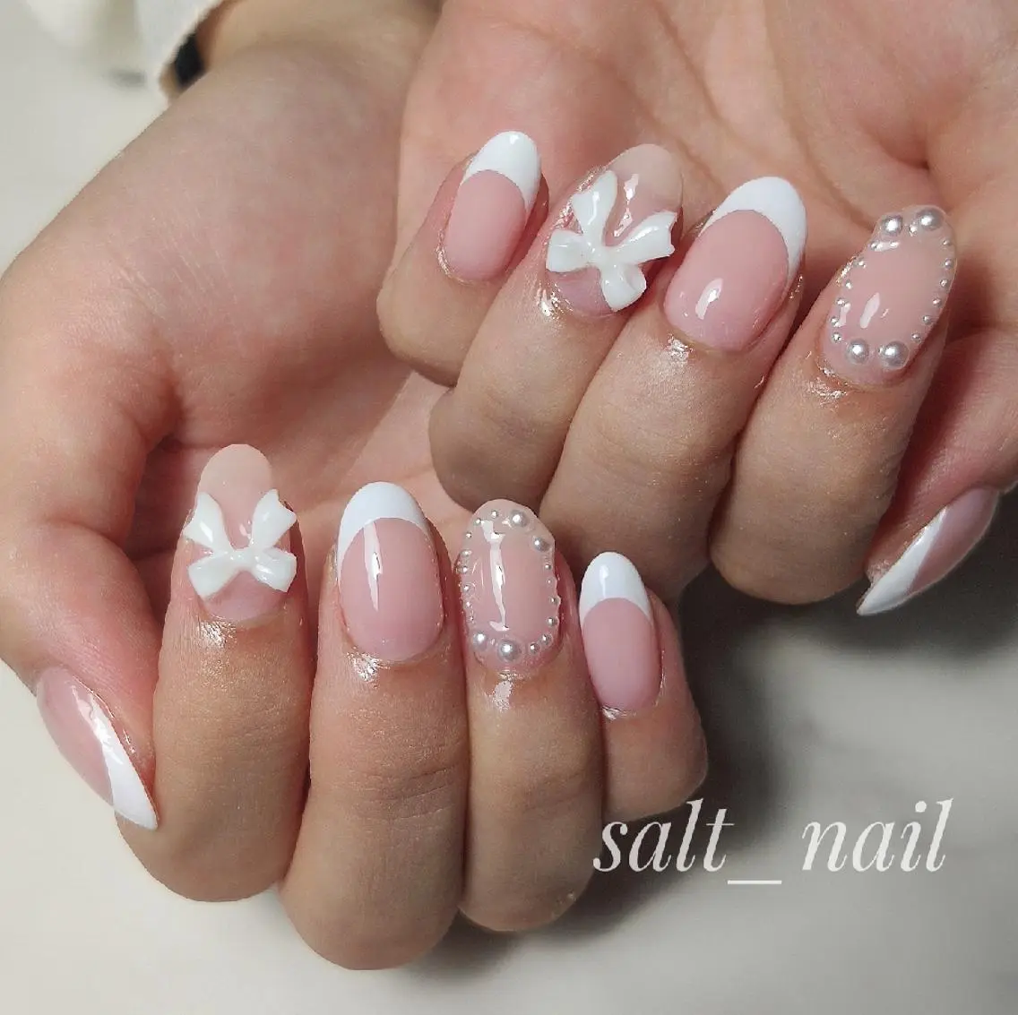 ネイル フレンチネイル 持ち込み 個人サロン saltnailのネイルデザイン