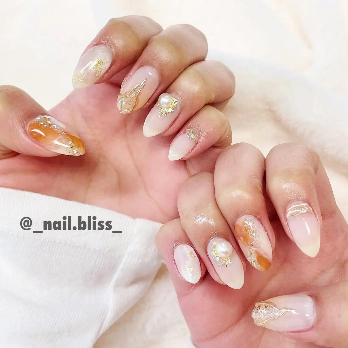 ネイル ニュアンスネイル ハンドネイル NAIL BLISSのネイルデザイン