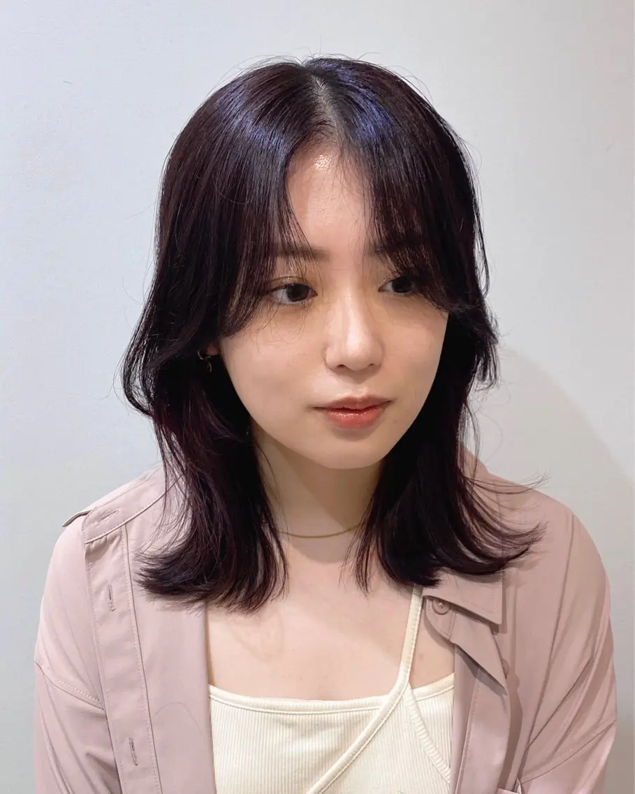 セミロング カット ヘアカラー トリートメント 似合わせ艶髪カラー ❤️ハダユミのヘアスタイル