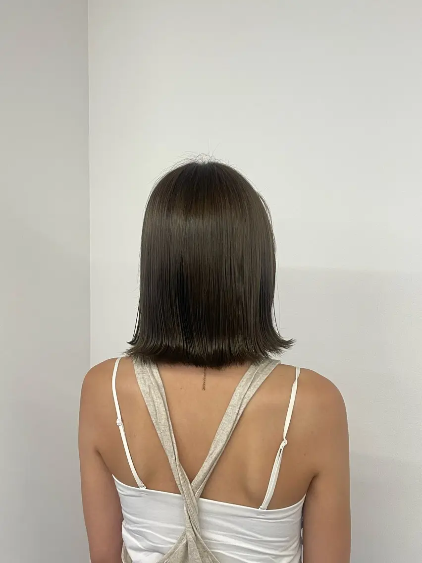 カラー 透明感カラー オリーブカラー カラーモデル募集/ 森本明花のヘアスタイル