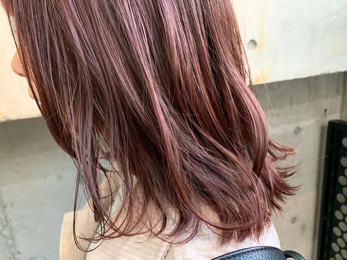 ミディアム ヘアカラー トリートメント 透明感カラー 金村真子のヘアスタイル