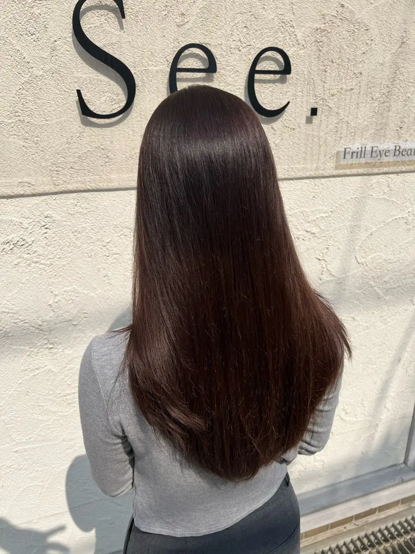 セミロング カラー 透明感カラー ヘアカラー 髪質改善/ カラー石川翔大のヘアスタイル