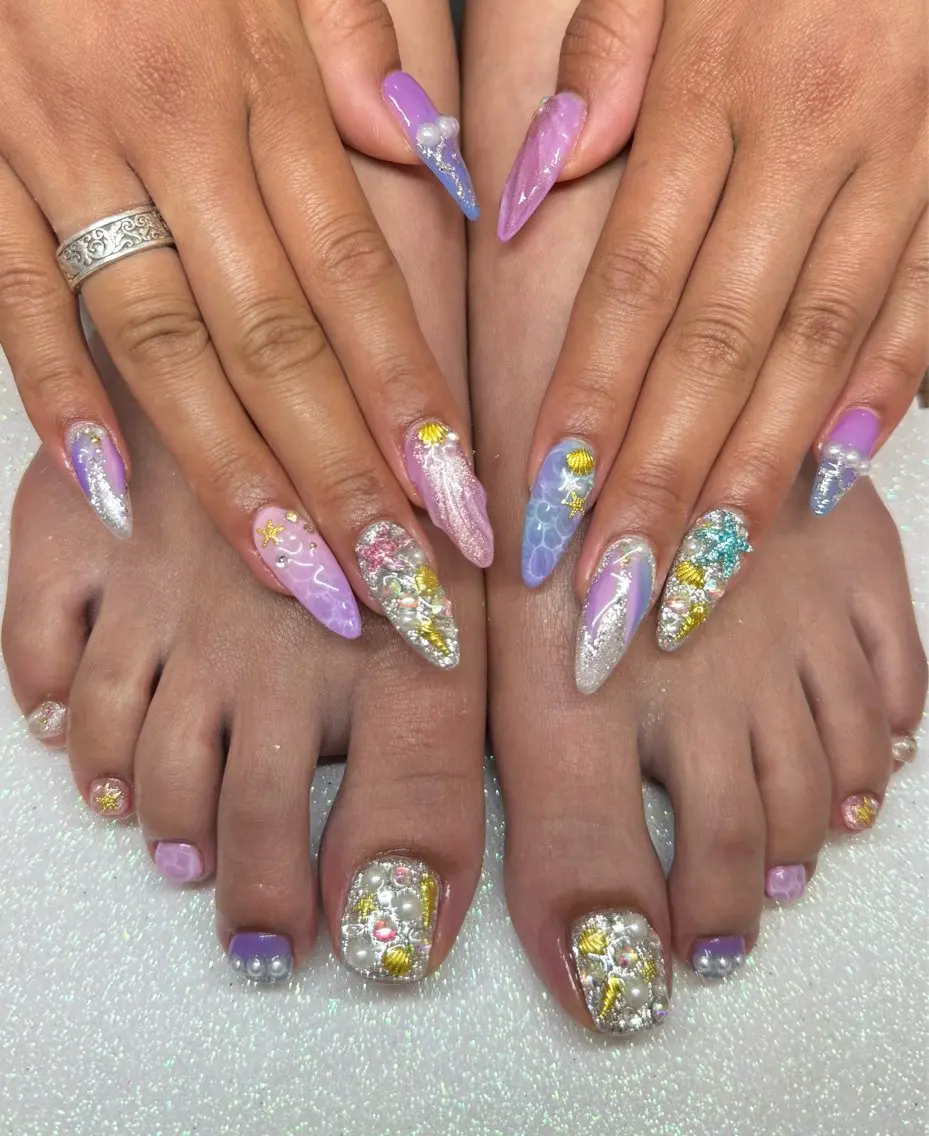 ネイル ハンドネイル VIERU 🌈🎀💖のネイルデザイン