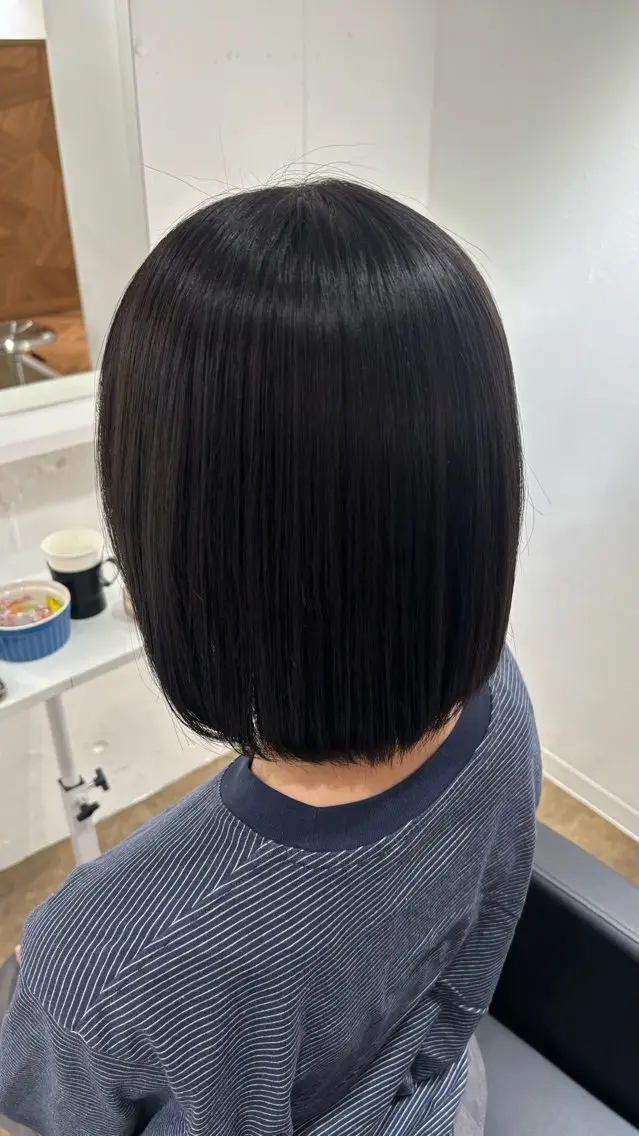 ショート ボブ ヘアカラー 縮毛矯正 トリートメント miyon/ RINOA🇰🇷のヘアスタイル