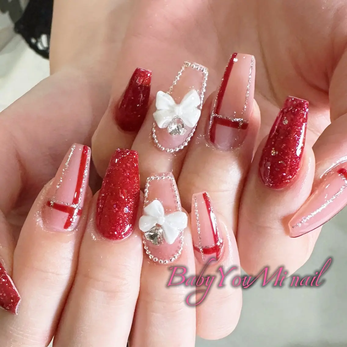 ネイル オーロラネイル 成人式 フットネイル フレンチネイル ジェルネイル ハンドネイル BabyYouMi nailのネイルデザイン
