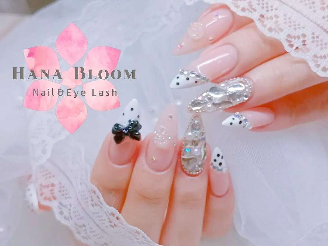 ネイル 長さ出し フレンチネイル ジェルネイル ガラスフレンチ 韓国ネイル Hana Bloom Nail💛Rinaのネイルデザイン