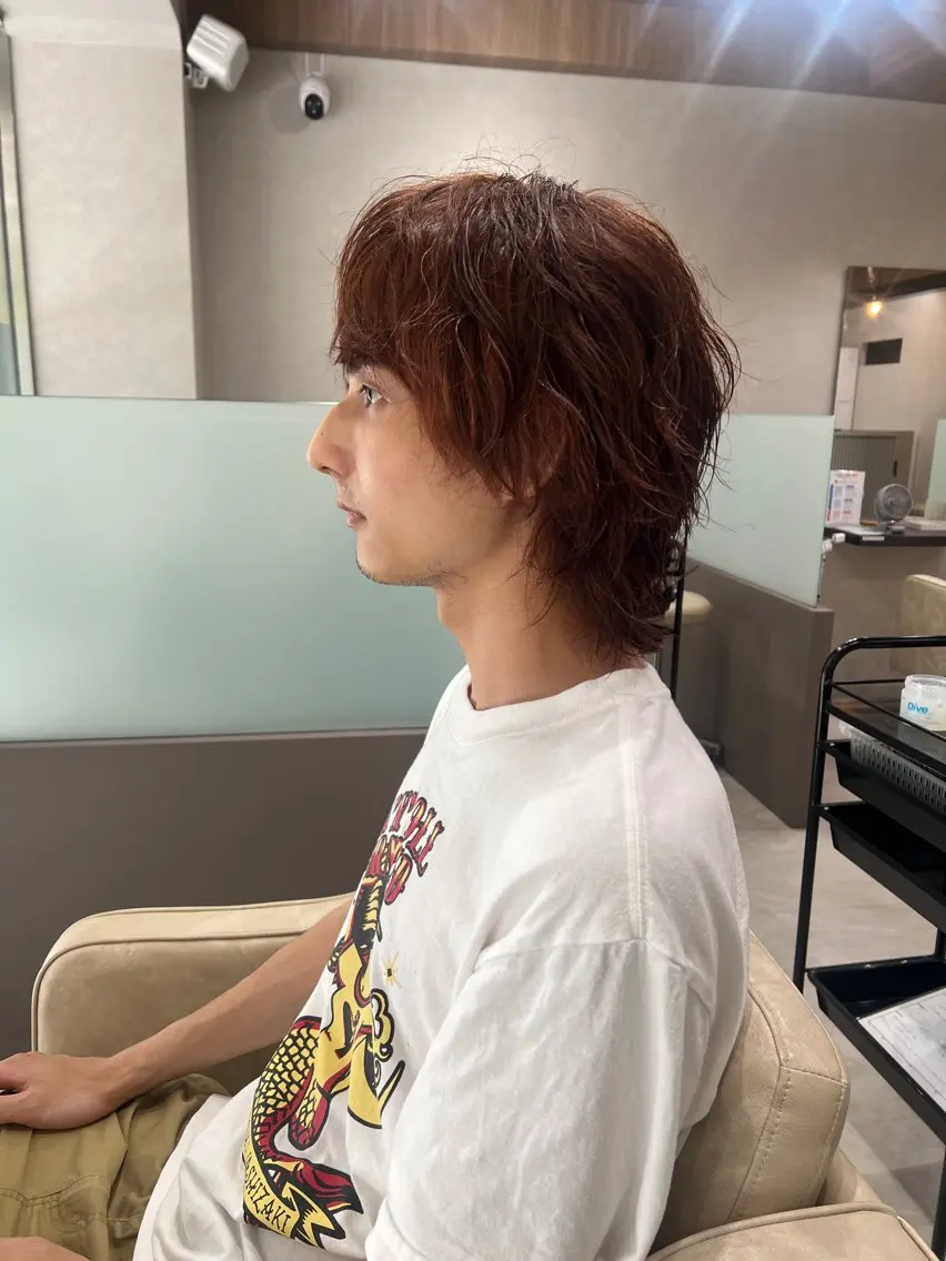 カラー メンズ ヘアカラー メンズ カラーモデル 徳田紫花のヘアスタイル