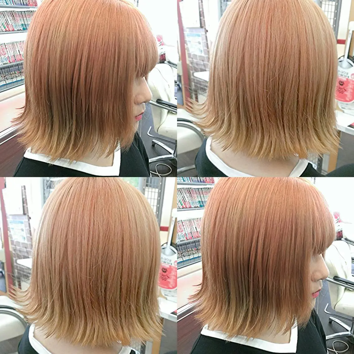 ショート カラー ヘアアレンジ オレンジ 植田 /エクステ /ブリーチ/髪質改善のヘアスタイル