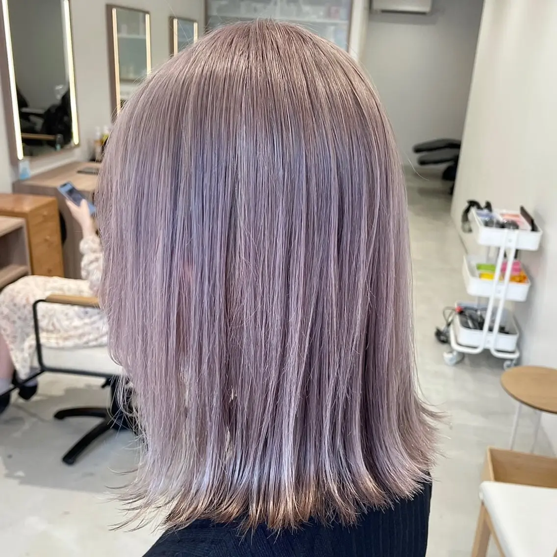 ミディアム ヘアカラー トリートメント 🎀透明感カラー🎀 mikaのヘアスタイル