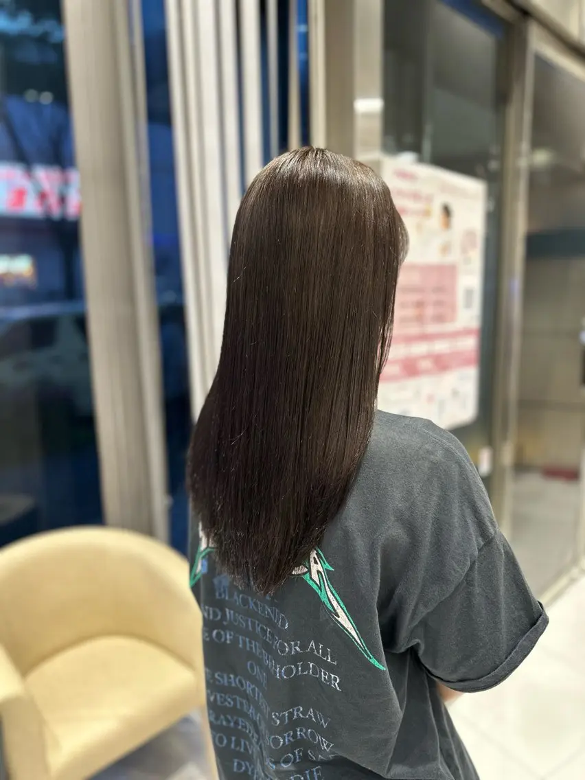 ロング カラー クロスパーマ/うる艶 カラー/Kurumiのヘアスタイル