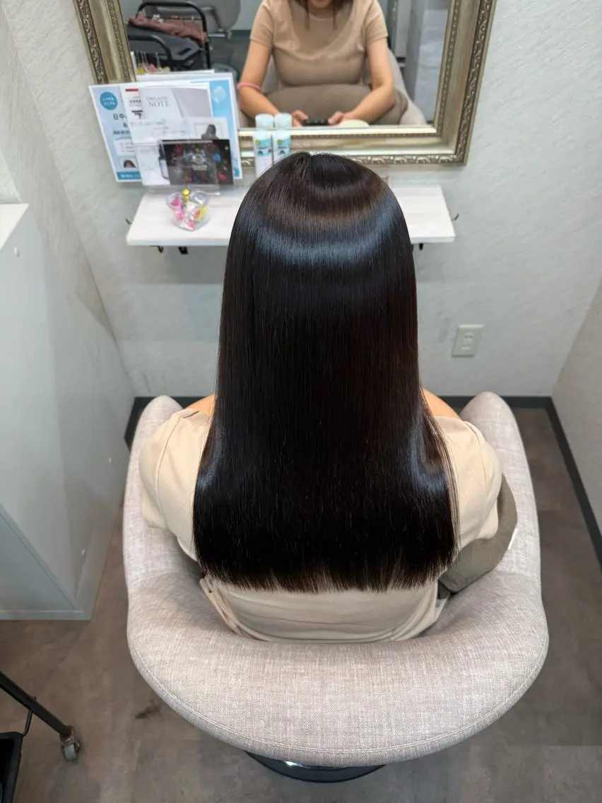 ロング カット 縮毛矯正 ヘッドスパ 髪質改善/縮毛矯正 アンナ🍊のヘアスタイル