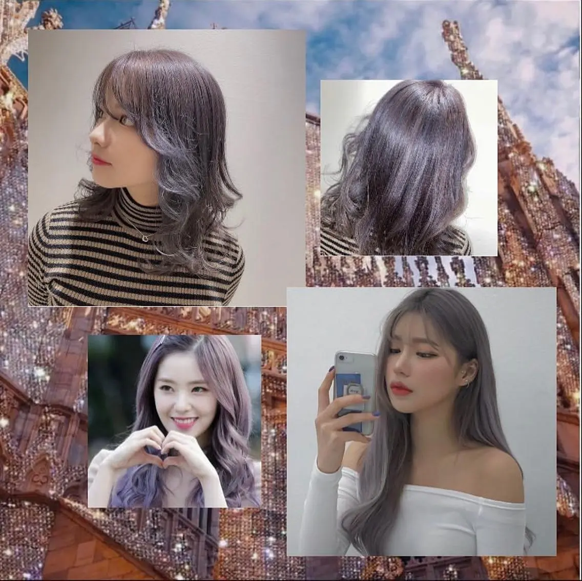 ミディアム カラー ヘアアレンジ ハイトーンカラー 🎀トップスタイリ スト湯川響🎀のヘアスタイル