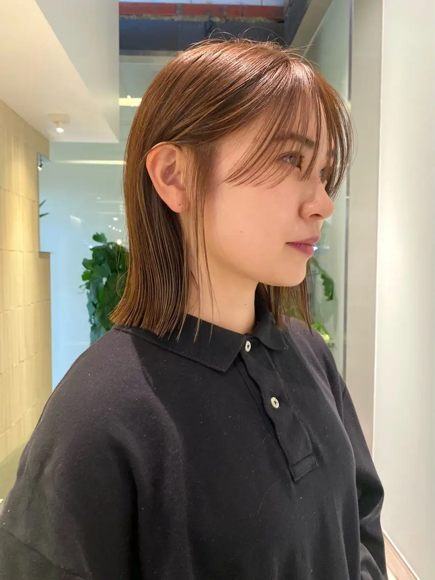 ミディアム カラー カット ヘアカラー トリートメント 村田 りょうやのヘアスタイル
