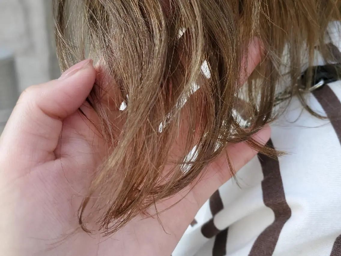 ミディアム ヘアアレンジ カラー ベージュカラー See by merのマツエク・マツパデザイン
