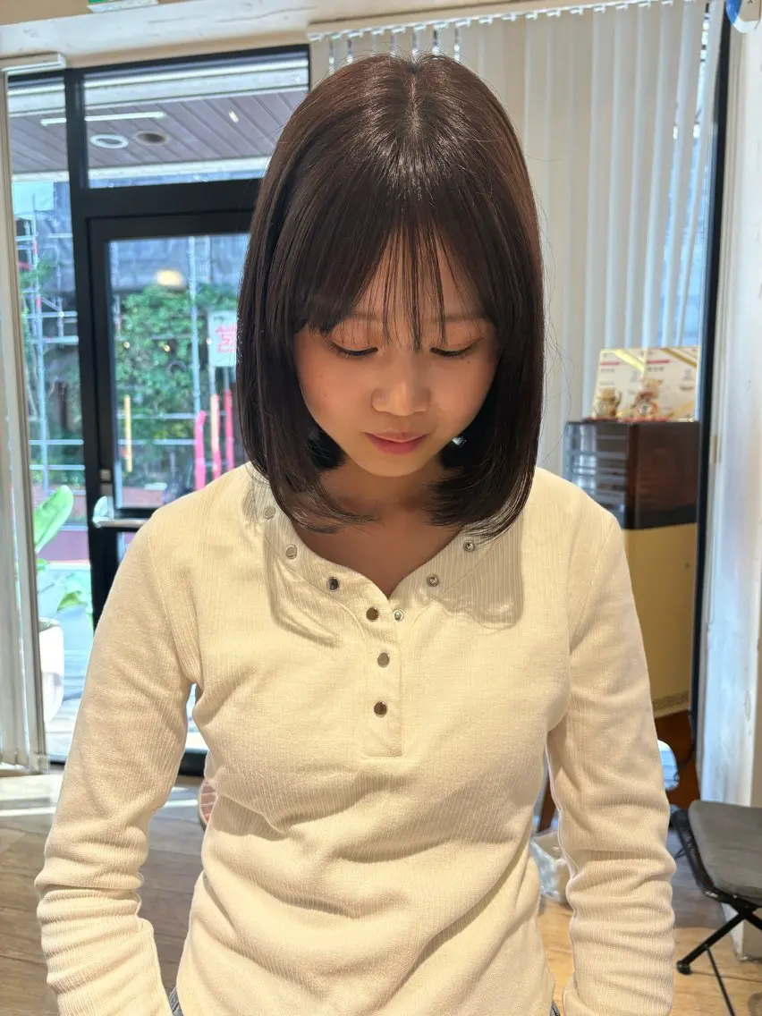 ミディアム ヘアカラー 透明感カラー 🧚♂️さえのヘアスタイル