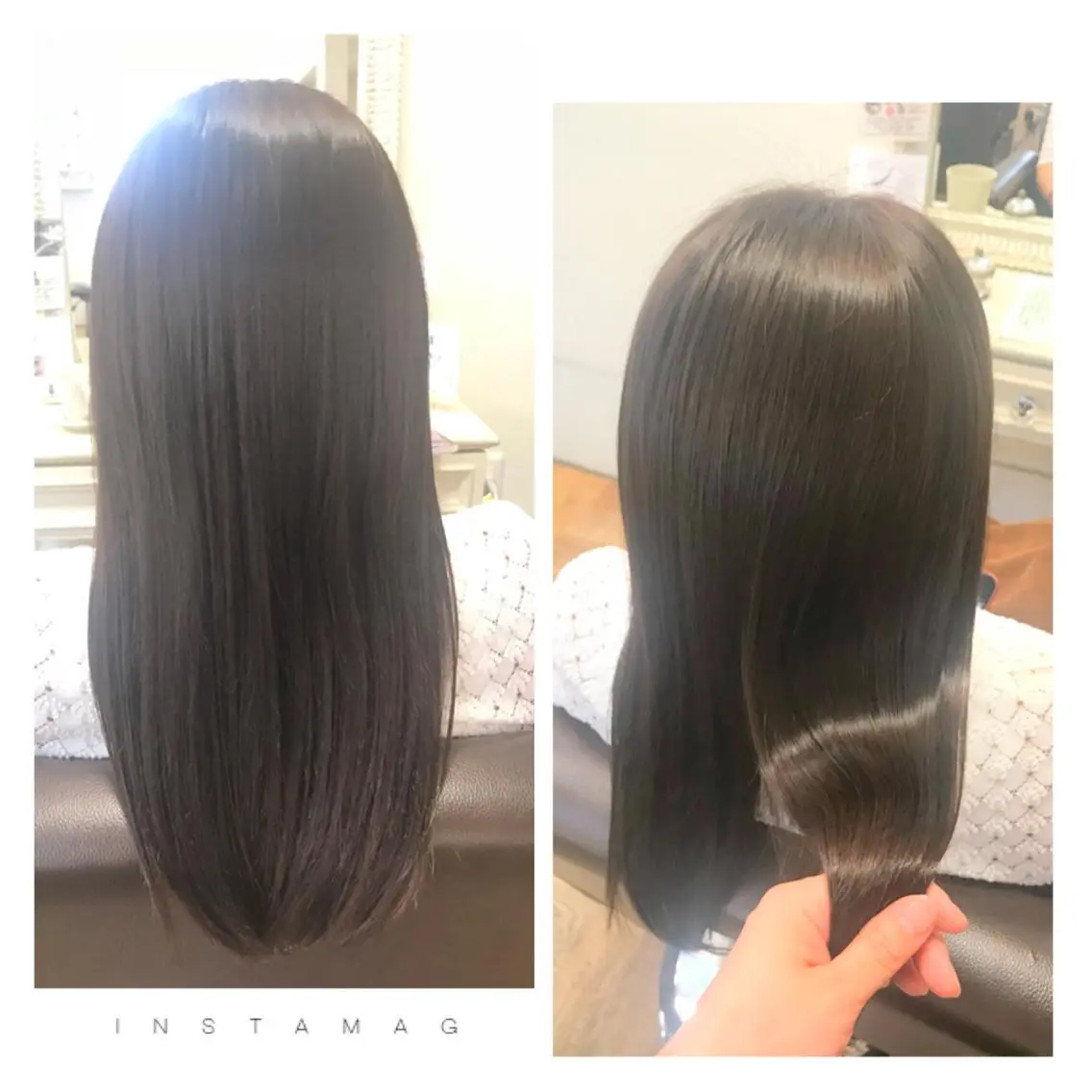 セミロング カラー アッシュ 透明感カラー イルミナカラー ヘアカラー トリートメント 澤田 彩香のヘアスタイル