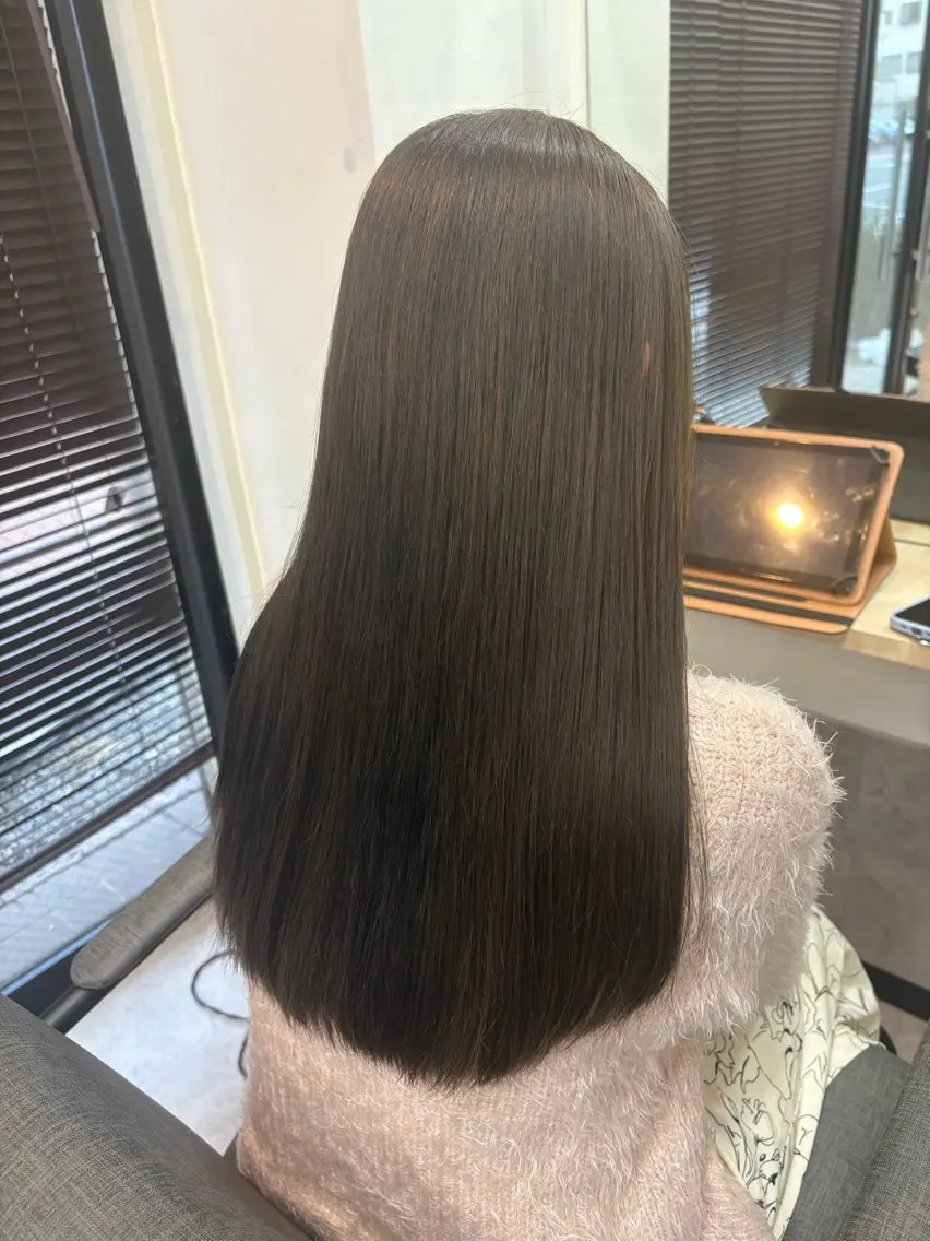 ロング ヘアカラー トリートメント TELA HAIR 店長 塩田のヘアスタイル