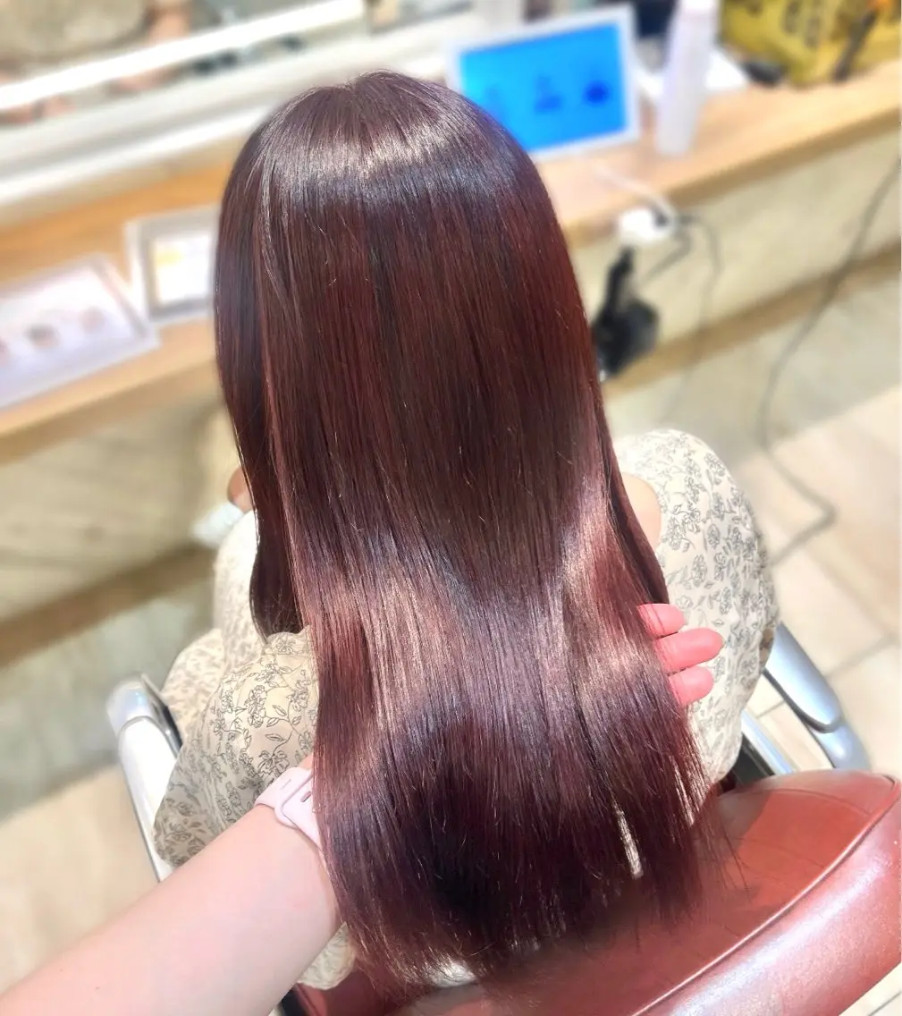 ロング カラー ヘアカラー トリートメント 韓国レイヤー 暖色カラー/さくらのヘアスタイル