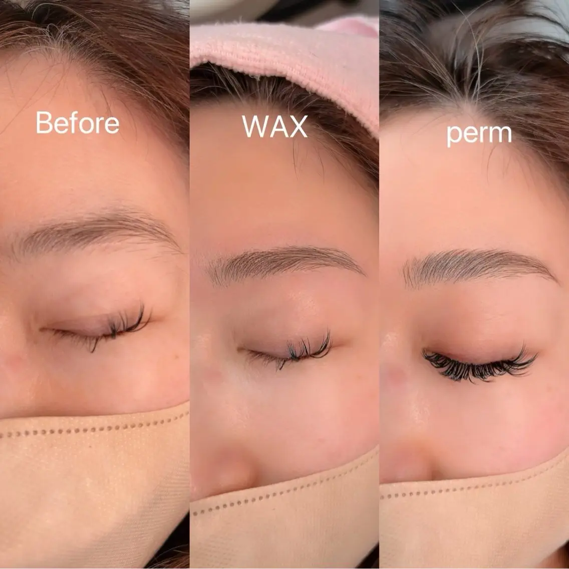 アイブロウ ハリウッドブロウリフト linda lashesのマツエク・マツパデザイン