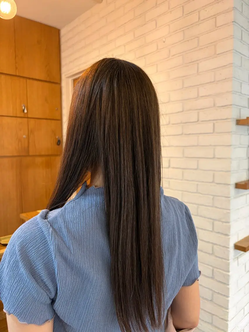 ロング 縮毛矯正 カラーモデル募集中 yua🌻のヘアスタイル