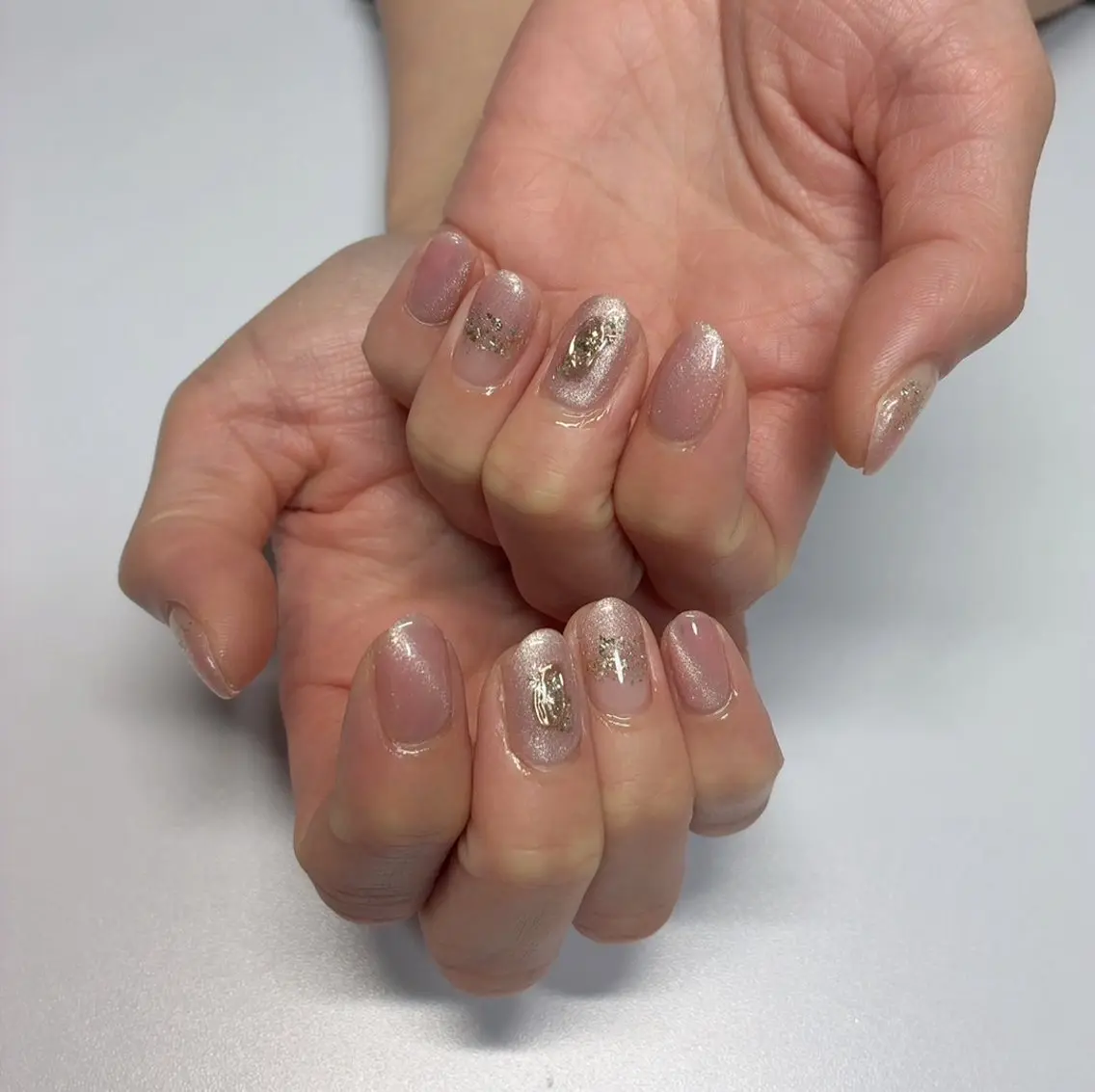 ネイル ラメ(グリッター) マグネットネイル ミラーネイル nail Callaのネイルデザイン