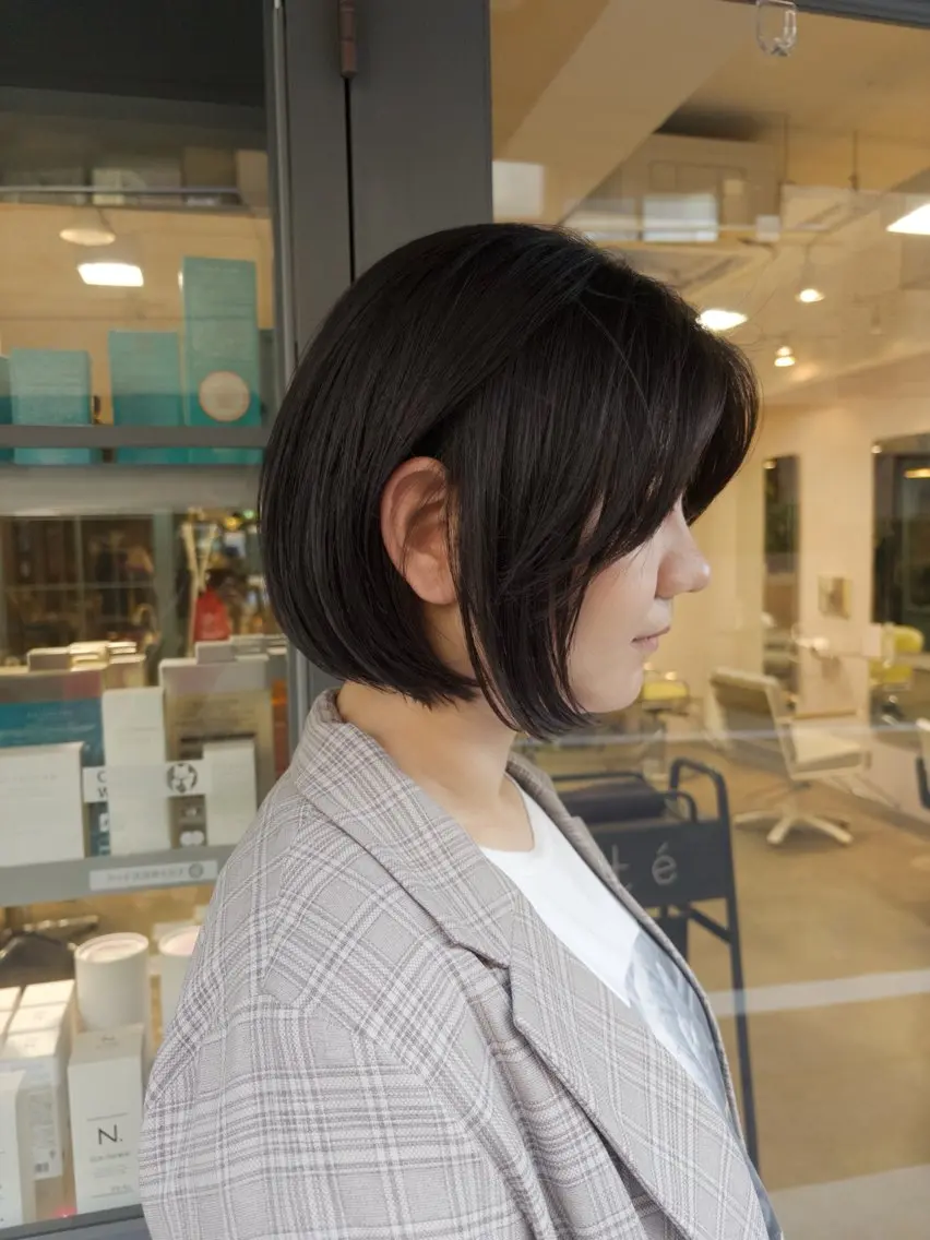 ショート ボブ 下北沢美容室／ 竹内菜々花のヘアスタイル