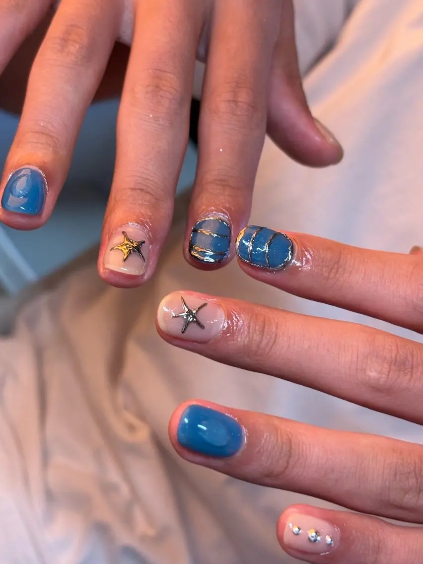ネイル 持ち込み 夏ネイル ハンドネイル Maapis Nailのネイルデザイン