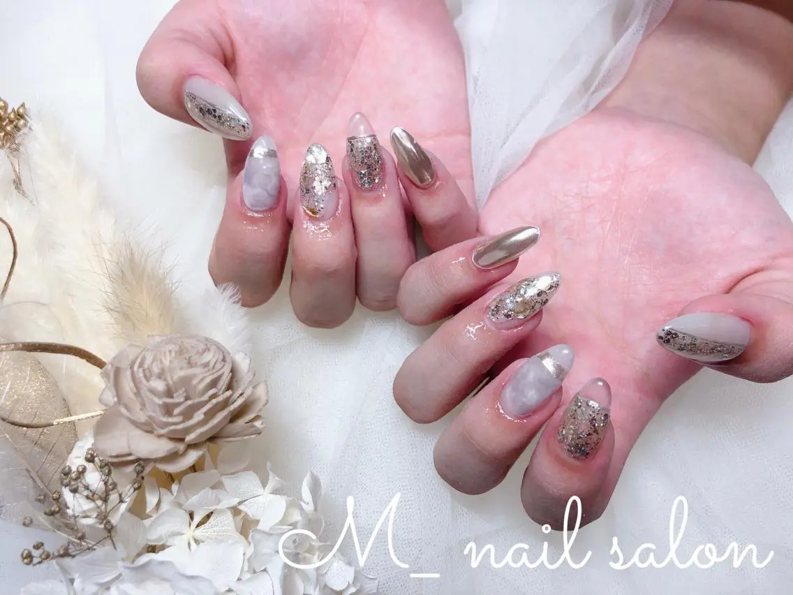 ネイル スカルプネイル M_ nail salonのネイルデザイン