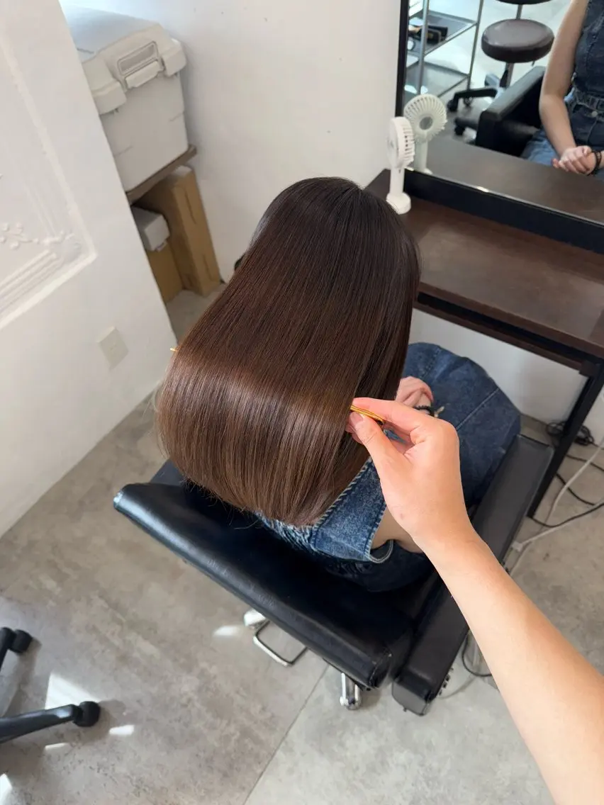ロング ヘアカラー トリートメント 縮毛矯正/髪質改善 /艶髪特化/こうめいのヘアスタイル