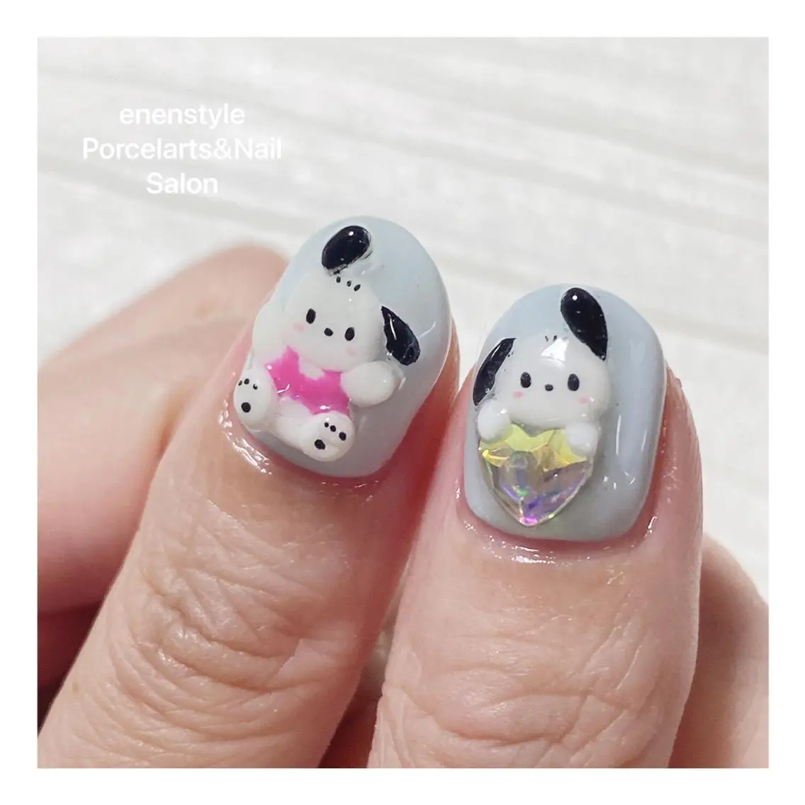ミディアム ネイル 🐾enen style 🐾のネイルデザイン