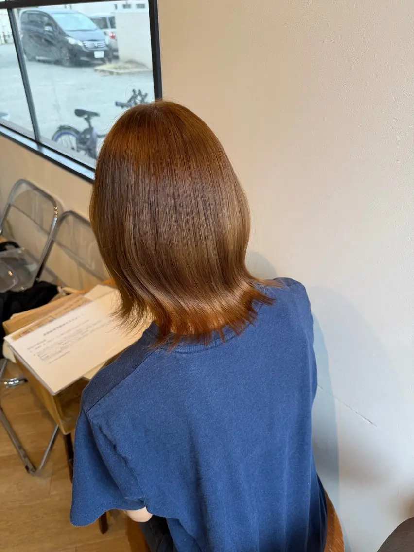 ミディアム 本長 里藍のヘアスタイル