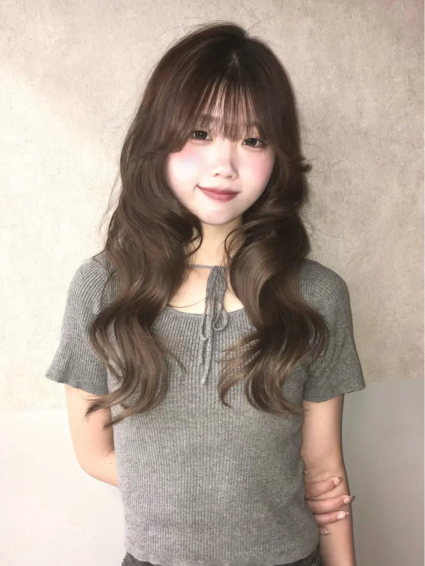 セミロング ヘアカラー トリートメント mao 福岡美容師/韓国ヘアのヘアスタイル