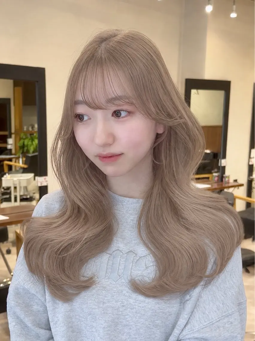 ロング ヘアカラー トリートメント 透明感カラー/ 大阪/SHION🍒のヘアスタイル